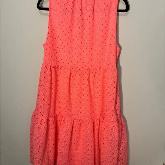 Lilly Pulitzer Novella Eyelet Swing Dress Pink/Coral Size Medium - Picture 6 of 7